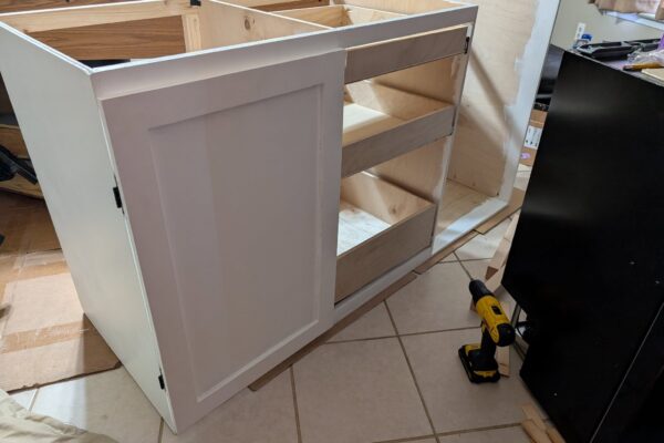 Van Build Post #22 – Custom Built Kitchen Cabinet