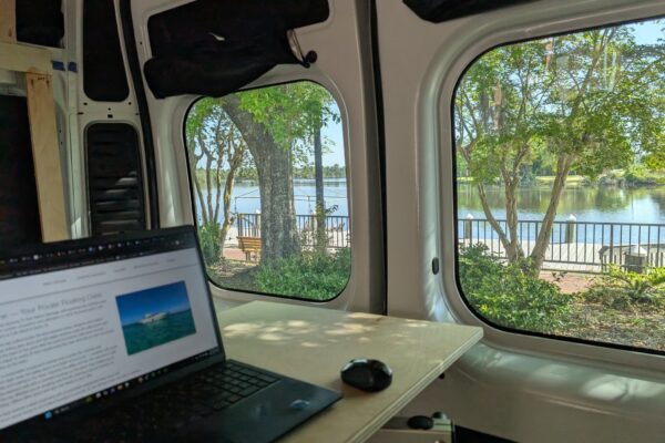 Van Build Post #17 – Testing out my mobile work office today!