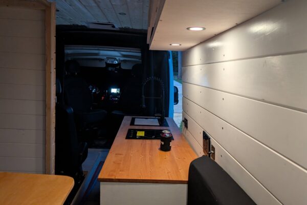 Van Build Post #28 – Cabinet Doors & Lights, Shower, Plumbing