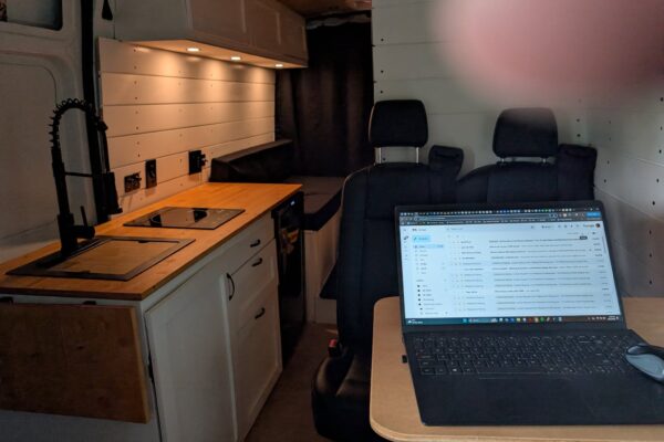 Van Build Post #29 – Plumbing, Electronics, Second Swivel Table