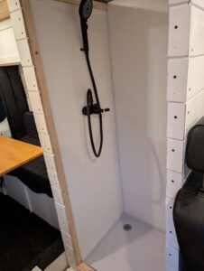 Van Post #30 – Shower & Upper Cabinets-1