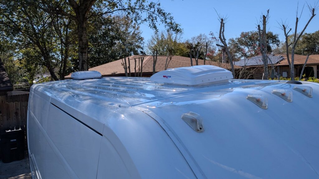 Van Build Post #9: Second Hole In Van – Rear Roof Fan