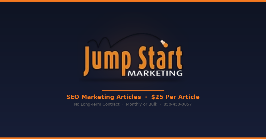 SEO Marketing Articles — $25/Article | Jump Start Marketing